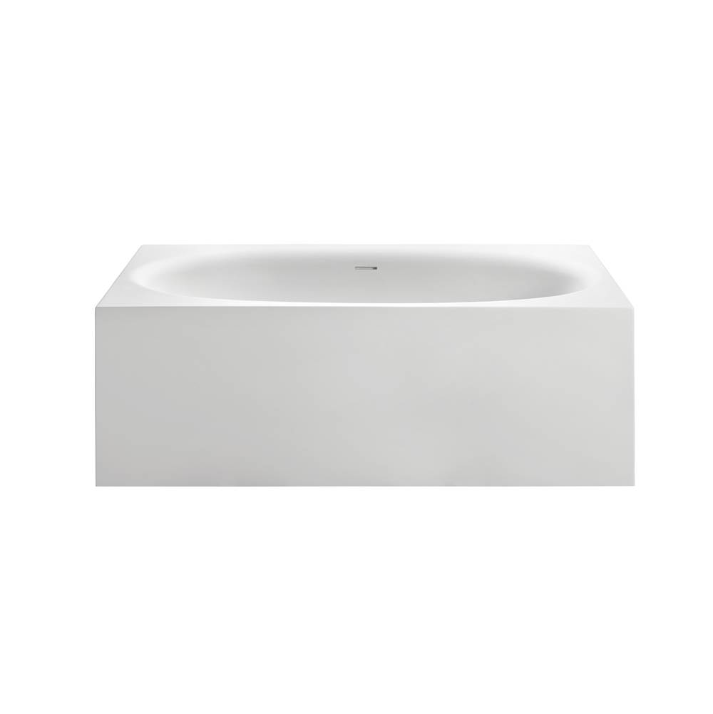 MTI Baths Akana Sculpturestone Freestanding Air Bath - Gloss White (65.5X38)