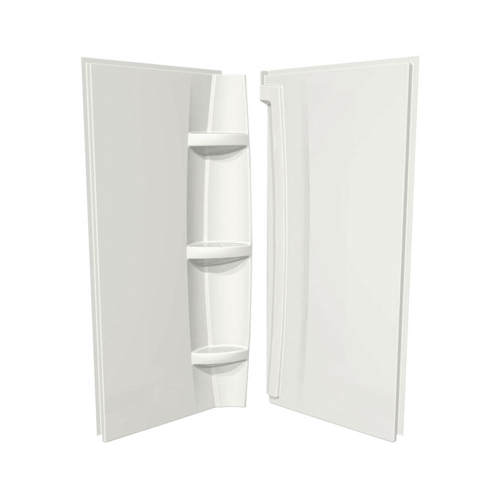 Maax 30 x 72 in. Acrylic Direct-to-Stud Two-Piece Wall Kit in White