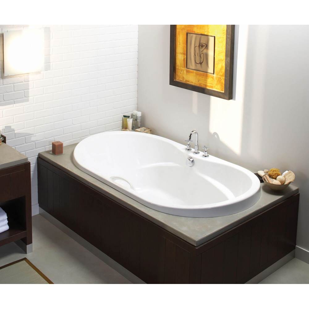 Maax Living 7236 Acrylic Drop-in Center Drain Hydromax Bathtub in White