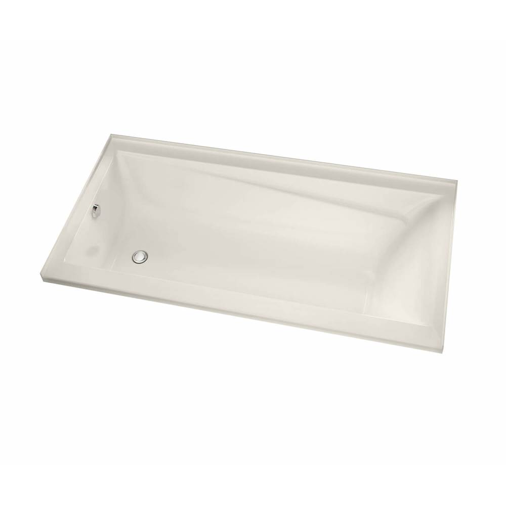 Maax Exhibit 6632 IF Acrylic Alcove Right-Hand Drain Combined Whirlpool & Aeroeffect Bathtub in Biscuit