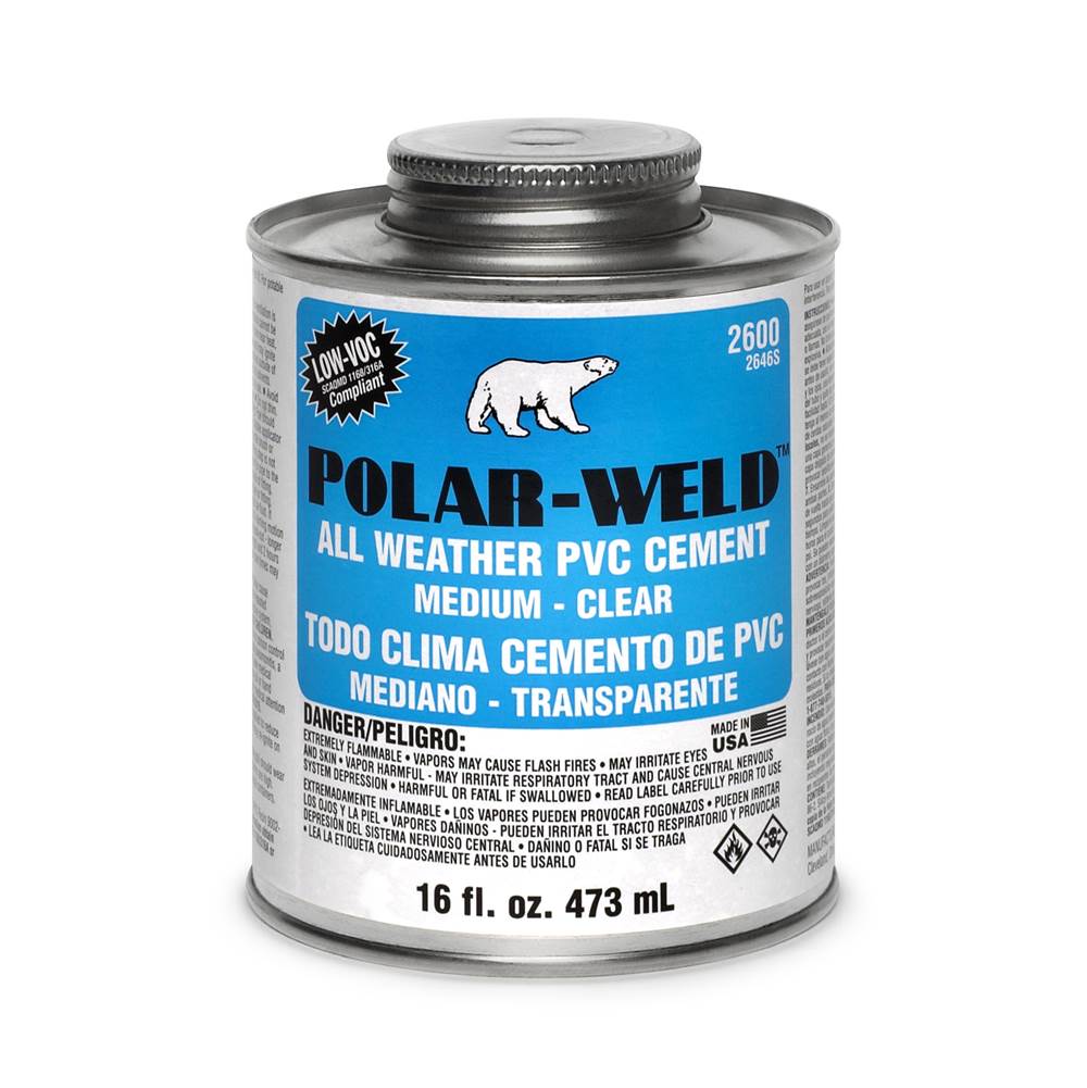 Oatey Clear Polar-Weld Pvc Cement Pt