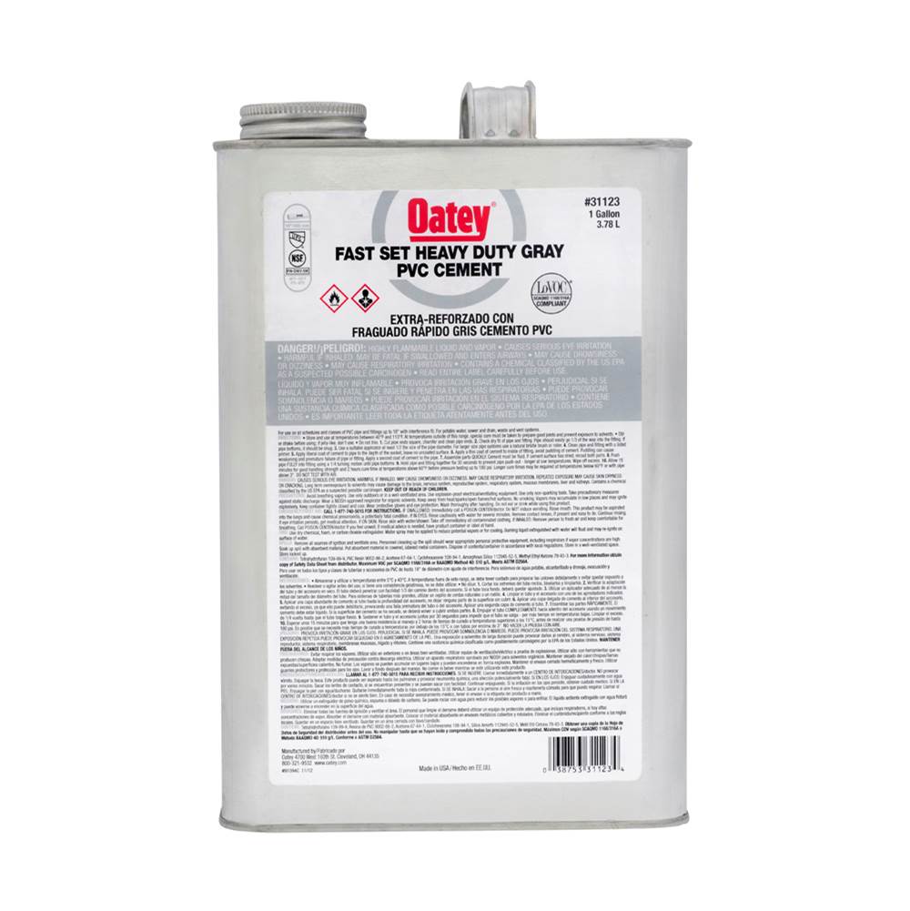 Oatey Gal Pvc Cement Heavy Duty Gray Fast Set