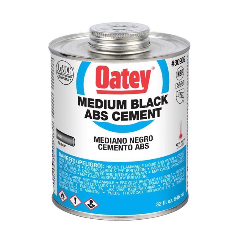 Oatey Gal Abs Medium Black Cement - Wide Mouth