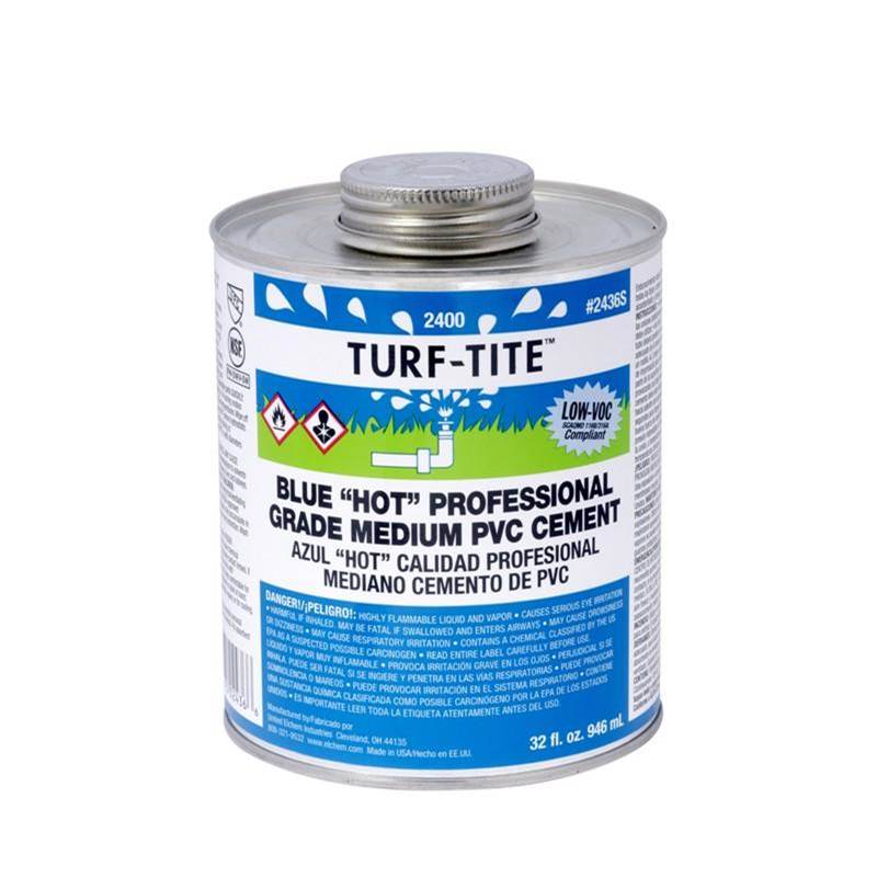Oatey Blue Turf-Tite Pvc Cement 1/4 Pt