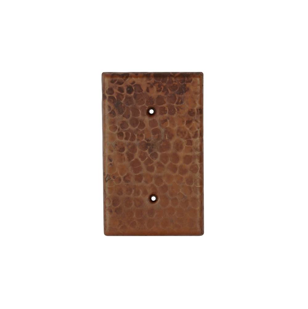 Premier Copper Products Blank Hand Hammered Copper Switch Plate Cover - Two Hole