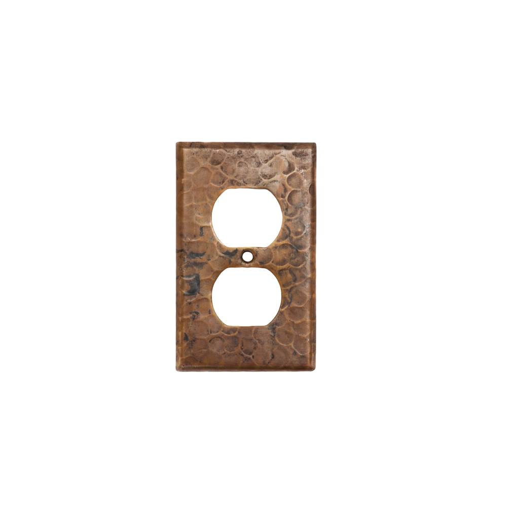 Premier Copper Products Copper Switchplate Single Duplex, 2 Hole Outlet Cover