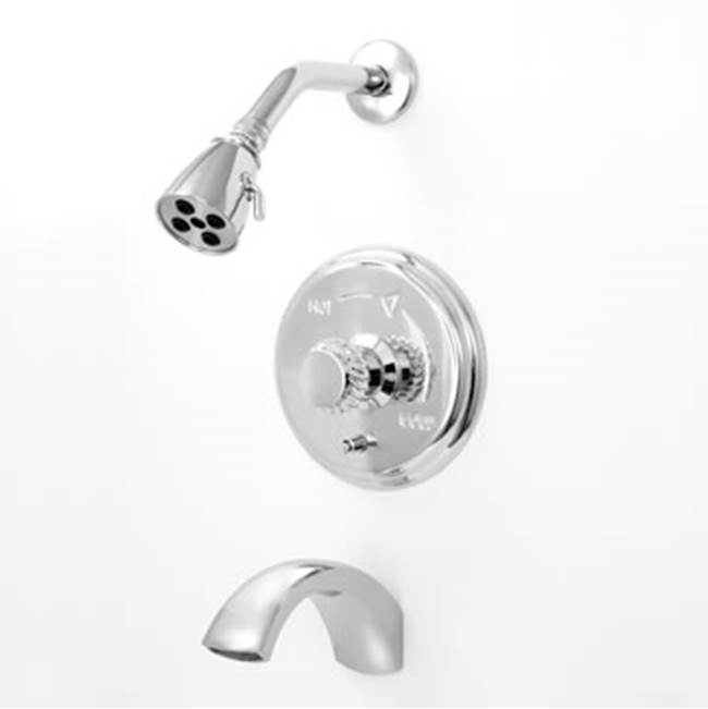 Sigma Pressure Balanced Tub & Shower Set Trim (Includes Haf And Wall Tub Spout) Seville Polished Nickel Pvd .43