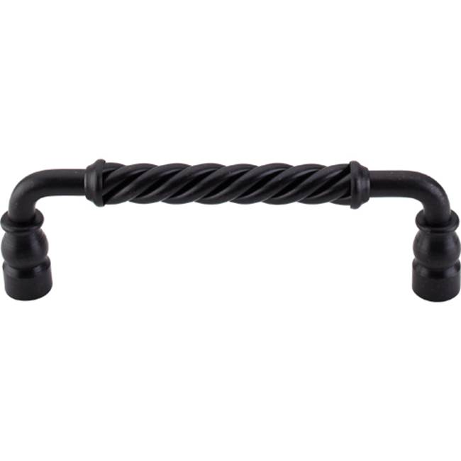 Top Knobs Twisted Bar Pull 6 Inch (c-c) Patina Black