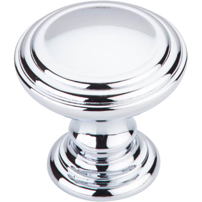 Top Knobs Reeded Knob 1 1/2 Inch Polished Chrome