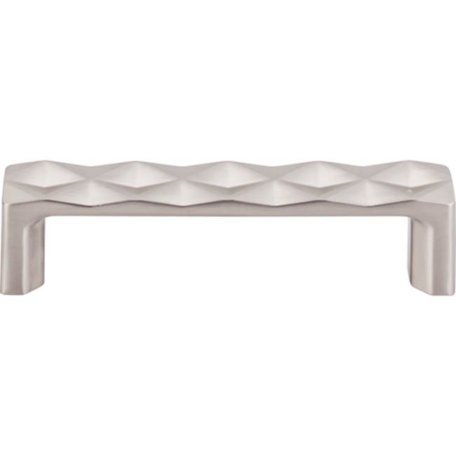 Top Knobs Quilted Pull 3 3/4 Inch (c-c) Brushed Satin Nickel