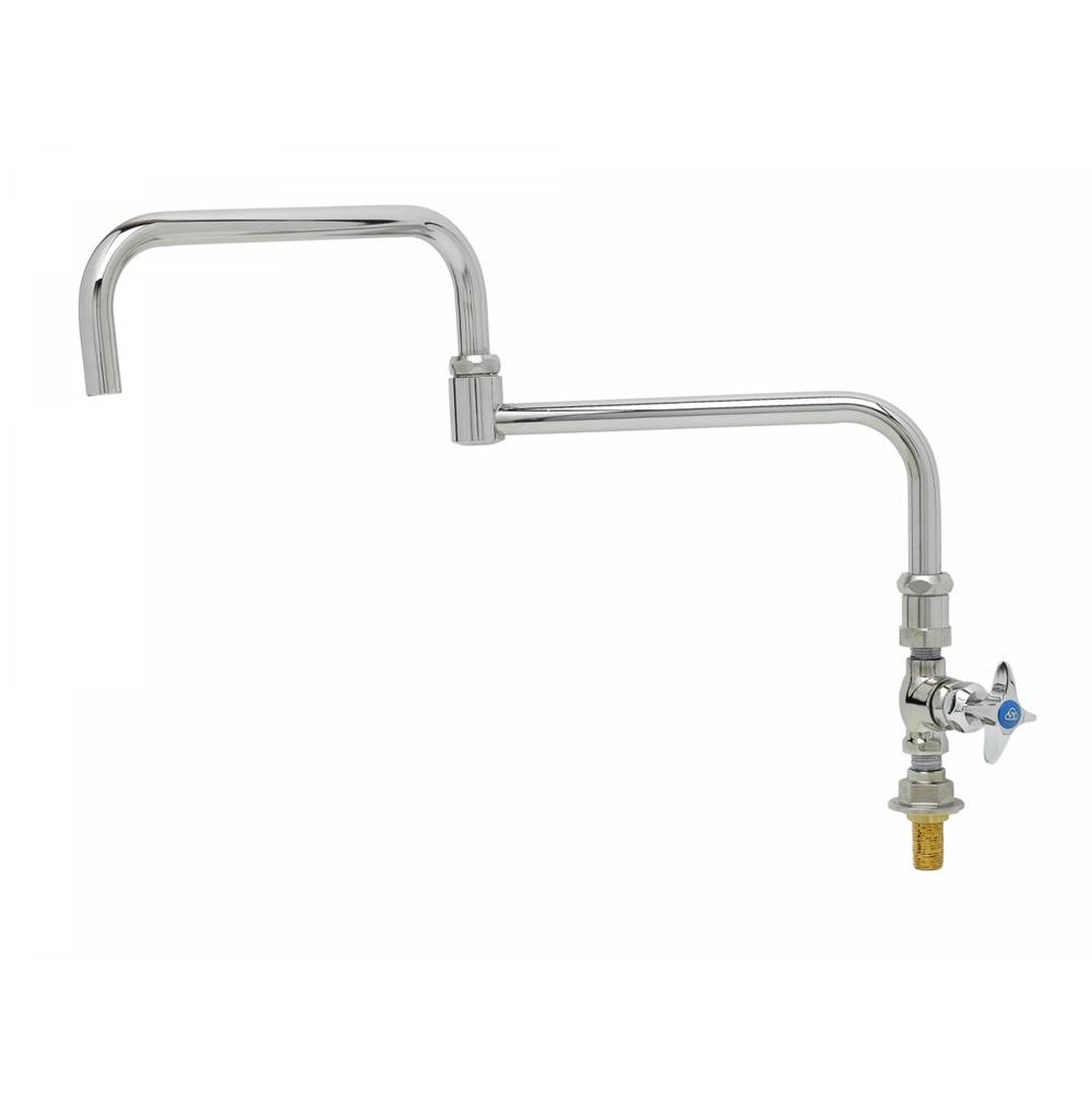 T&S Brass Big-Flo Single Pantry Faucet, Deck Mount, 24'' Double Joint Swing Nozzle