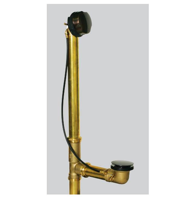 Watco Manufacturing Cable Activated Bath Waste - Tubs To 24-In - 20G Brass Brs Brushed Nickel 8-In. Drain Extension