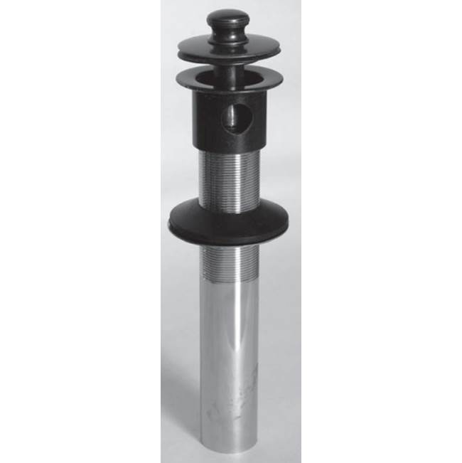 Watco Manufacturing Push Pull Lav Drain With Overflow Metal Stopper Brs Aged Pewter