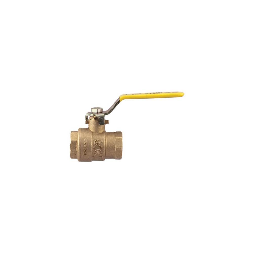 Watts 2 IN 2-Piece Full Port Brass Ball Valve, Solder End Connections, Lever Handle
