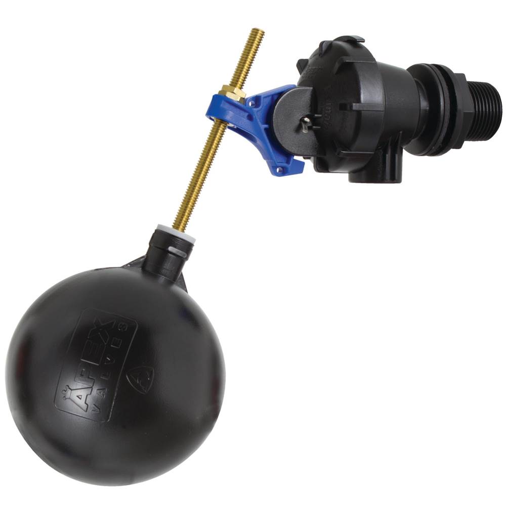 Watts 3/4 IN Black Plastic Diaphragm Activated Long Tail Top Entry Trough Valve
