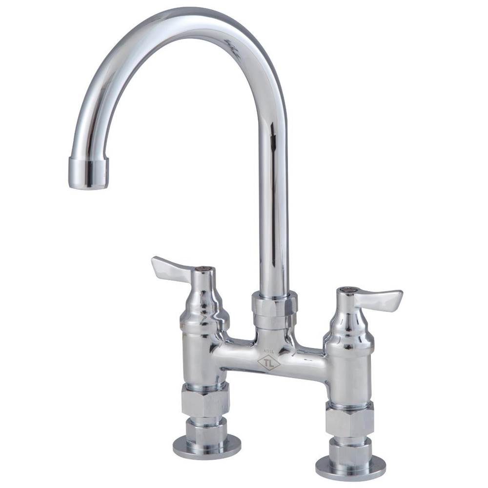 Watts Lead Free Economy 4 In Deck Mount Faucet With 14 In Swivel Spout