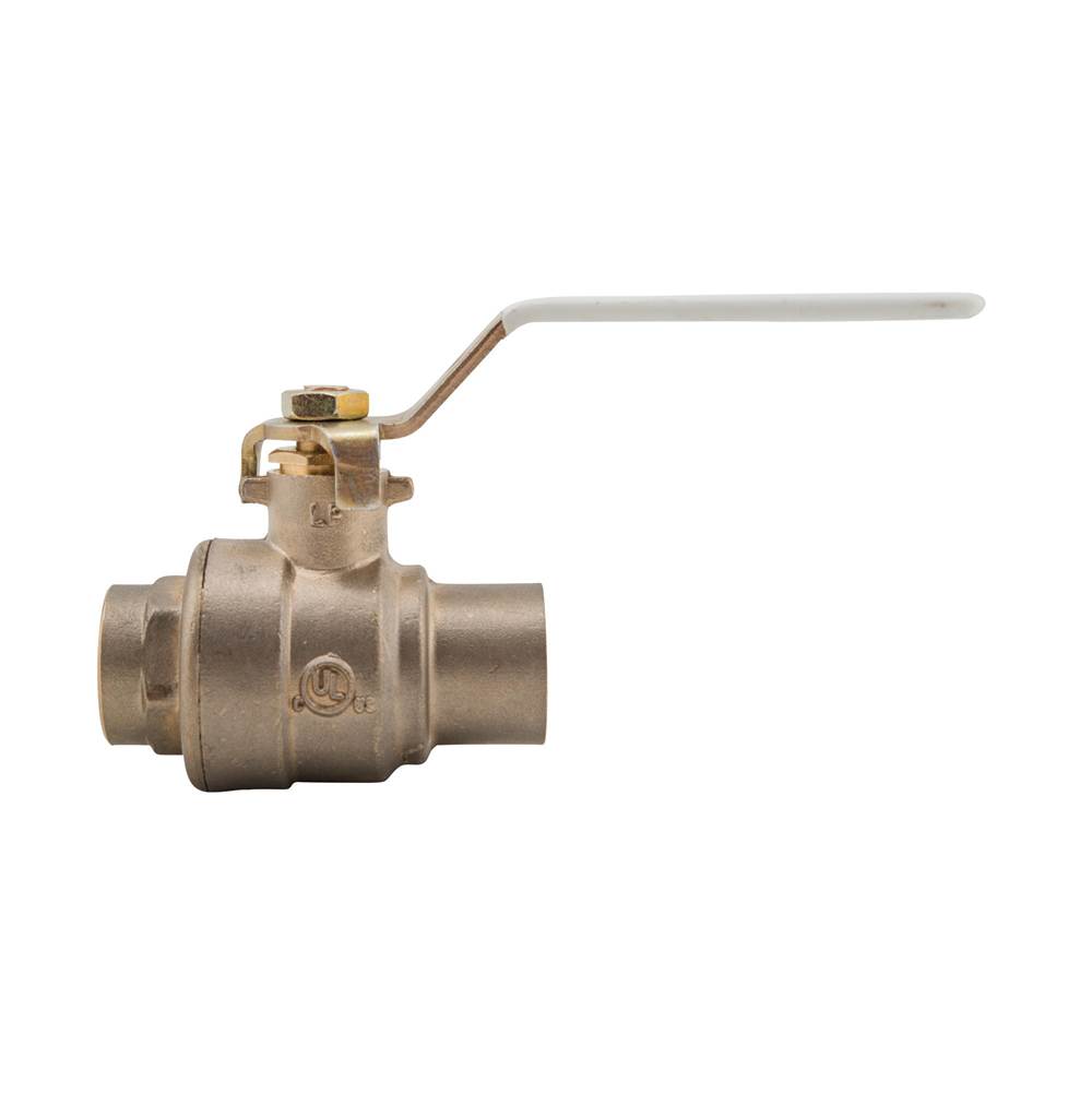 Watts 1 1/4 In Lead Free 2-Piece Full Port Ball Valve with Stainless Steel Ball and Stem, Solder End Connections