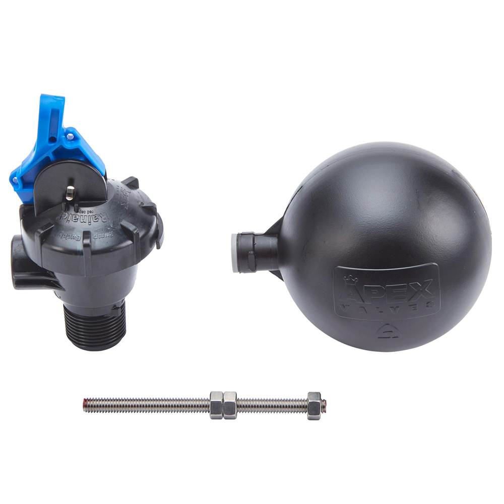 Watts 1 IN Black Plastic Diaphragm Activated Top Entry Trough Valve with Float